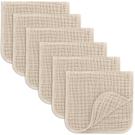 Muslin Burp Cloths in Sand