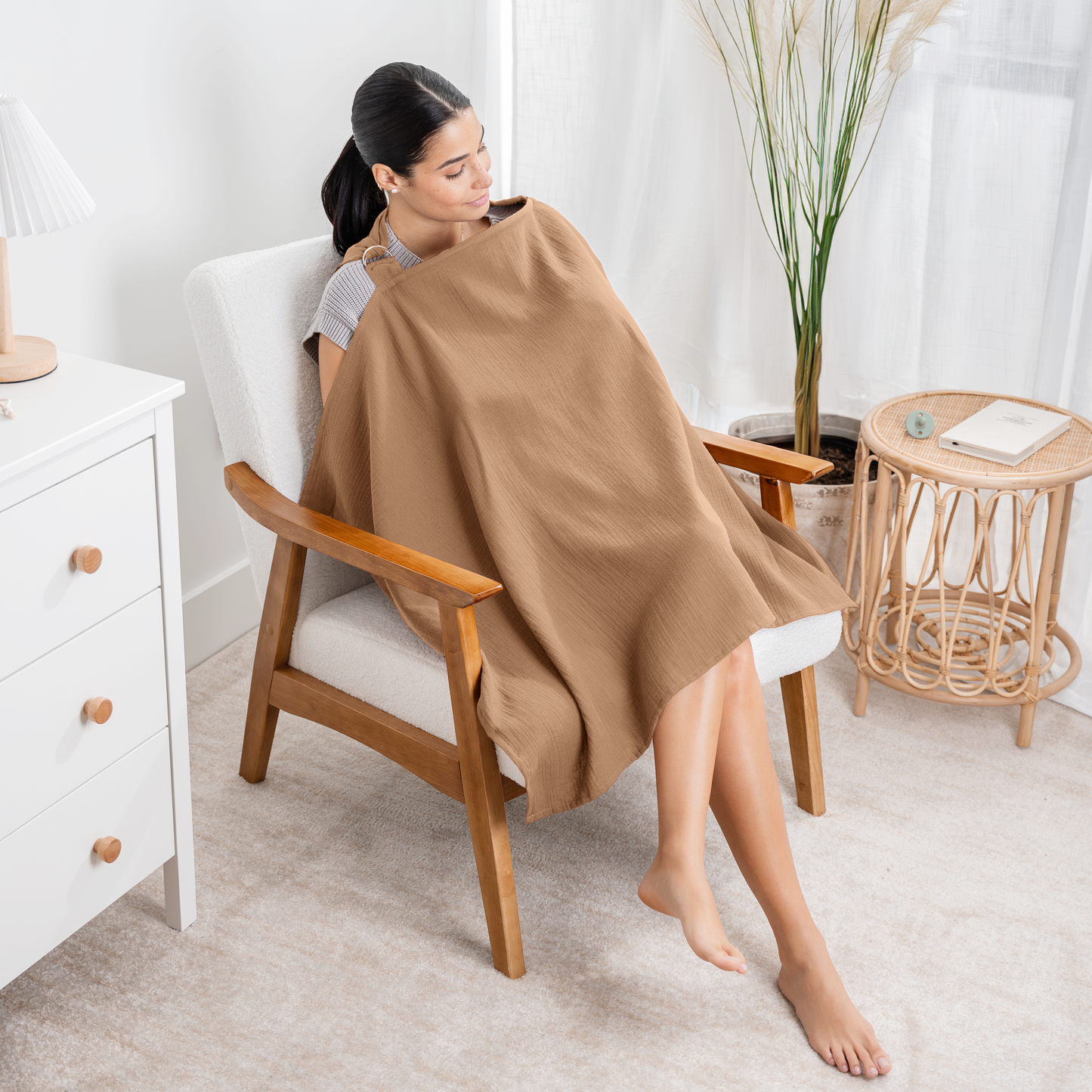 Muslin Nursing Cover in Cedar