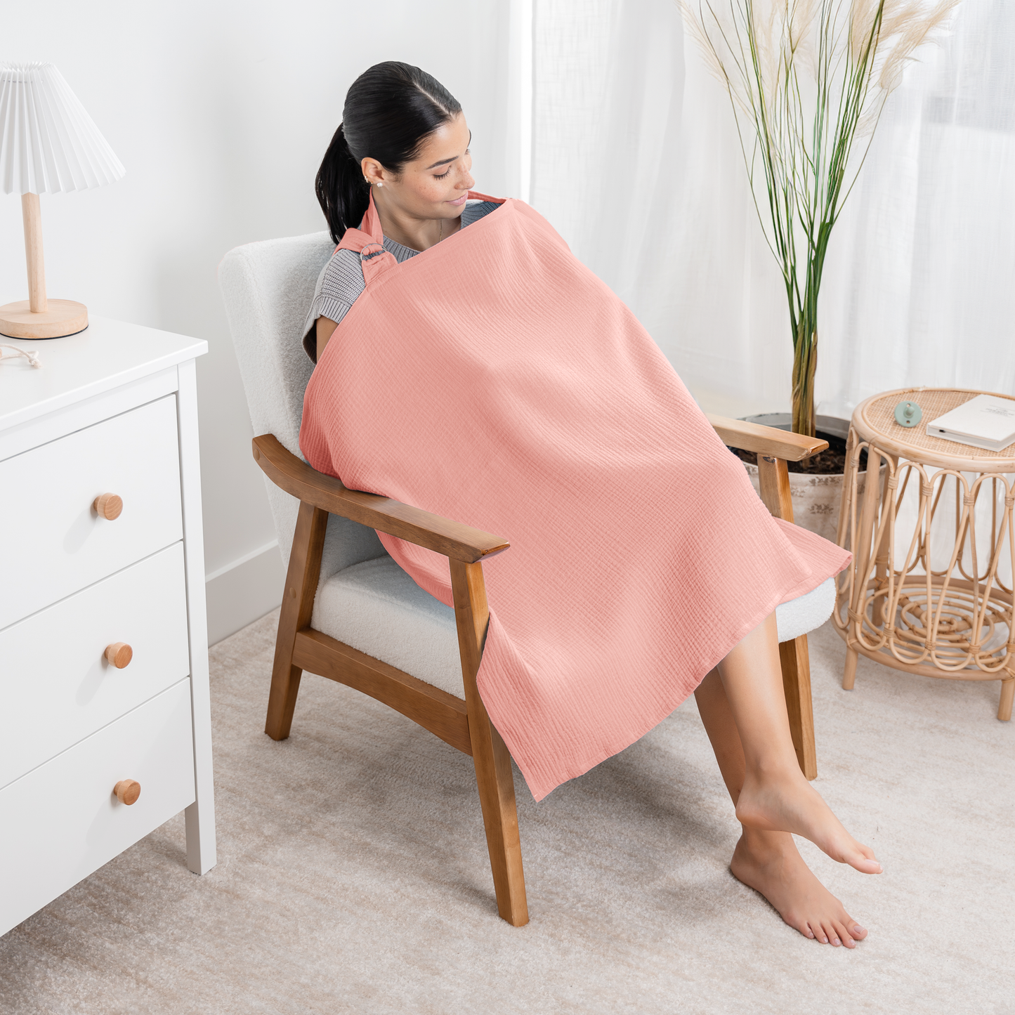 Muslin Nursing Cover in Lace
