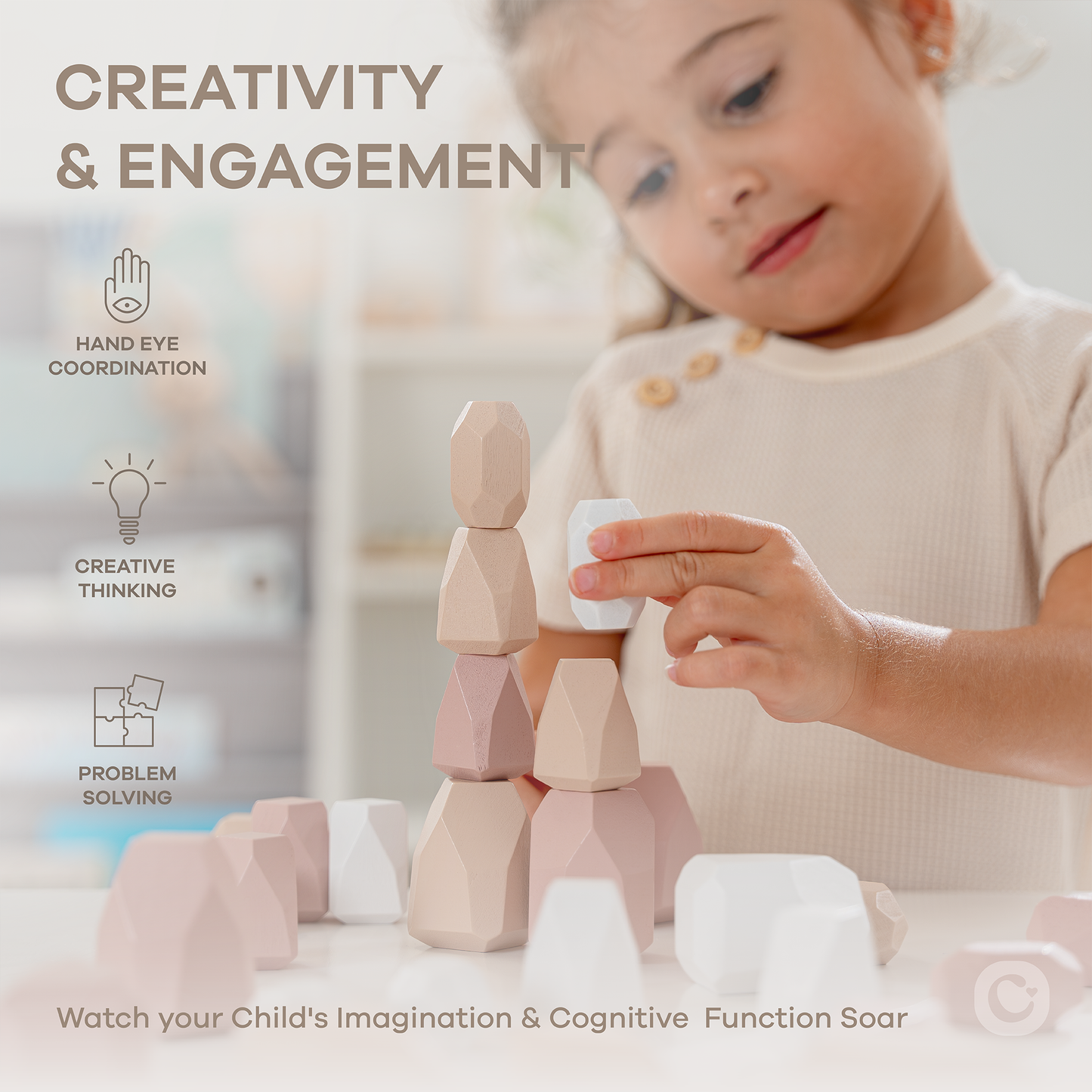 Stacking Blocks for Toddlers in Girl Pack
