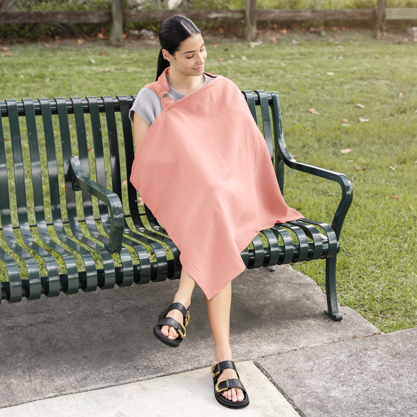 Muslin Nursing Cover in Lace