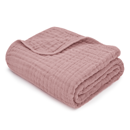 Baby Muslin Blanket in Mauve